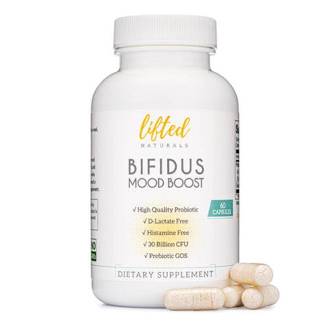 Bifidus Mood Boost Probiotic - Bifidus ONLY Species - With Prebiotic GOS - Histamine-Free